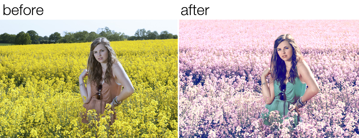 tilda field before & after